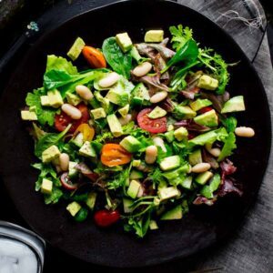 white bean and veggie salad