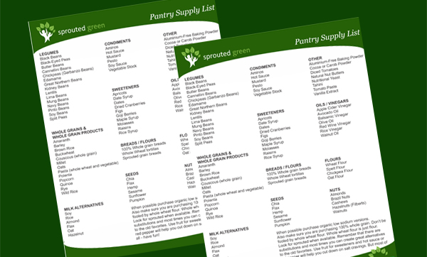 Pantry Supply List